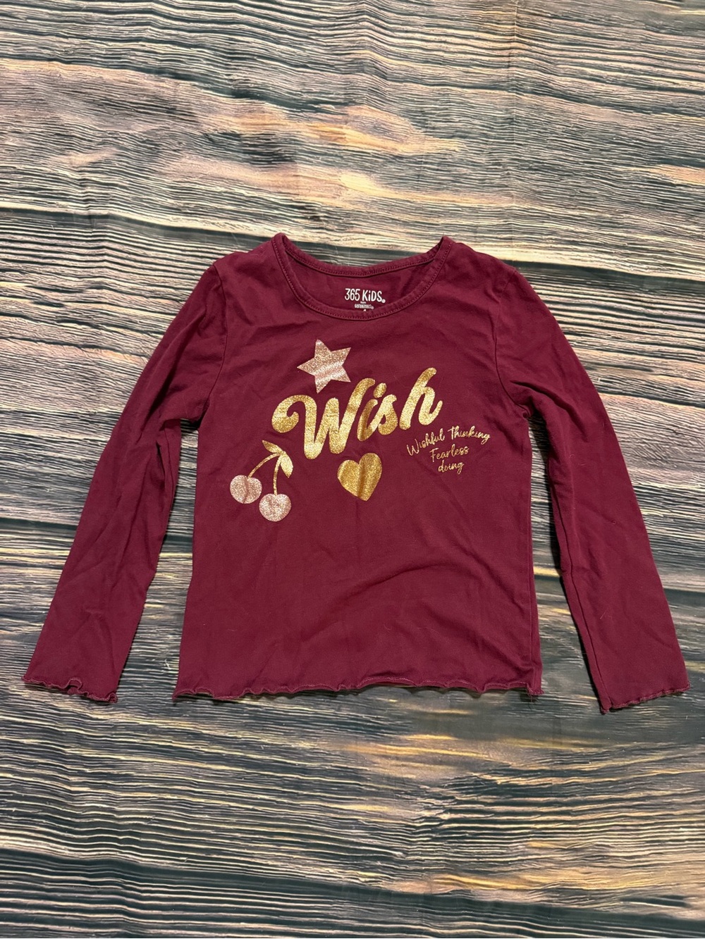 365 Kids Girls Long Sleeve Top Size 4